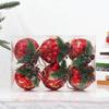 Красные зеленые клетчатые рождественские шары с шишкой на елку, подвесные пенопластовые рождественские украшения Navidad New Year