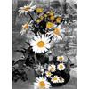 Полный круглый 5D DIY Алмазная картина Цветы ромашки Алмазная мозаика подарок Алмазная вышивка