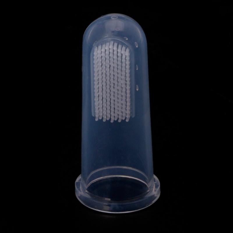 2PCS Kids Baby Infant Soft Silicone Finger Toothbrush Teeth Rubber Massager