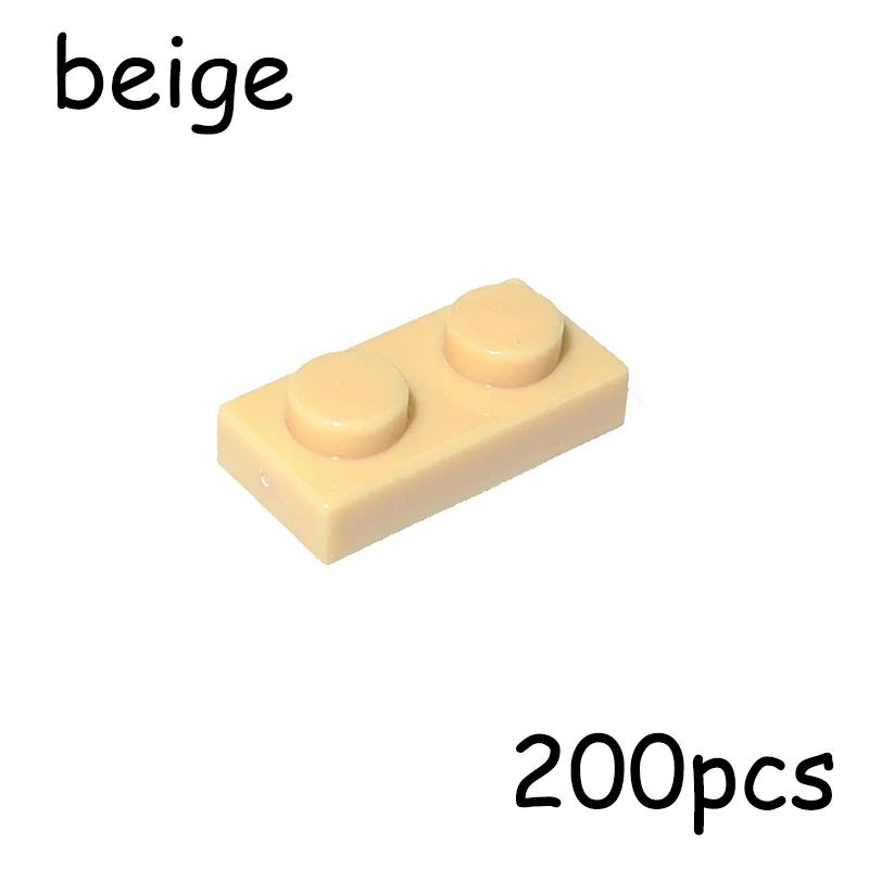 200 шт. Конструктор DIY Фигурки Кирпичики 1*2 Частицы для Сборки MOC 3023 Тонкая Пластина 1x2 Точки Образовательная Креативная Игрушка для Детей