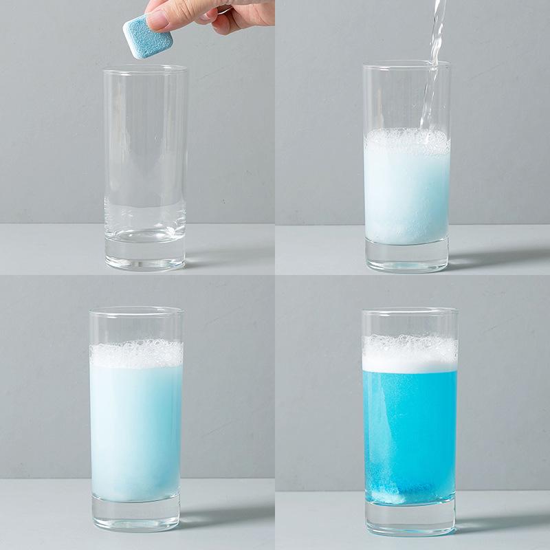 Washing Machine Effervescent Tablets Fully Automatic Drum Pulsator Laundry Sink Cleaning Effervescent Tablets To Remove Dirt Detergent 12 Capsules