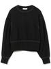 TEE Sweat Tuck Sleeve Crew Neck BLACK ONE SIZE [Raybeams] L/S Women's