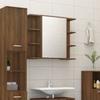 VidaXL Bathroom Mirror Cabinet Brown Oak 80x20.5x64 Cm Wood 815524