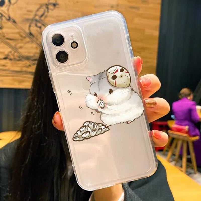 Чехол для телефона Cute Hamsters для iPhone 11 12 13 mini pro XS MAX 8 7 6 6S Plus X 5S SE 2020 XR прозрачный чехол