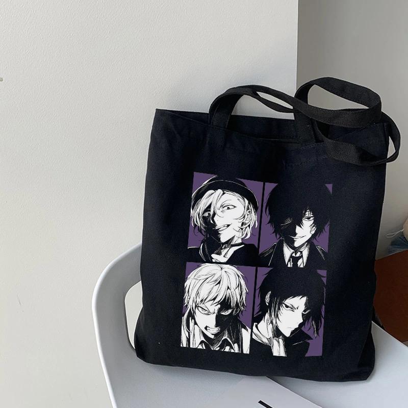 Сумка на плечо Bungo Stray Dogs Nakajima Atsushi, женская повседневная сумка-тоут в стиле хип-хоп, сумки-шоппер y2k, холщовая сумка в стиле японского аниме дадзай Осаму