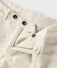 PANICALE Ivory Regular Slim Fit Textured Cotton Pants