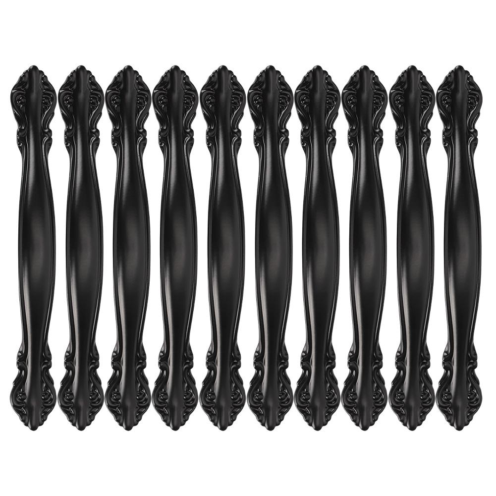 10 комплектов ручек для шкафа, простой стиль, 96 мм, ручки для дверей, для ящиков, офис, черные