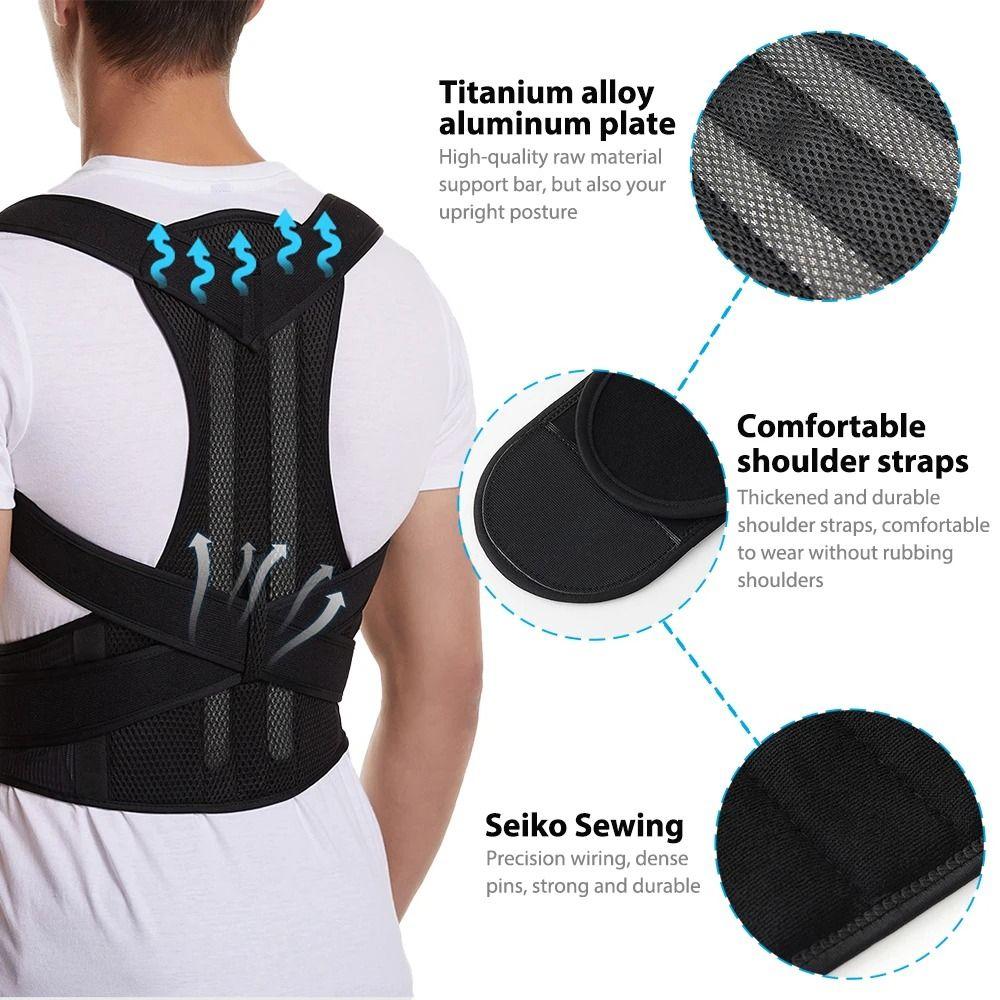 5 Size Back Posture Brace Adjustable Straps Back Trainer Posture Corrector Office Use