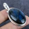 Labradorite Gemstone Handmade 925 Sterling Silver Jewelry Pendant 1.85" F1L91