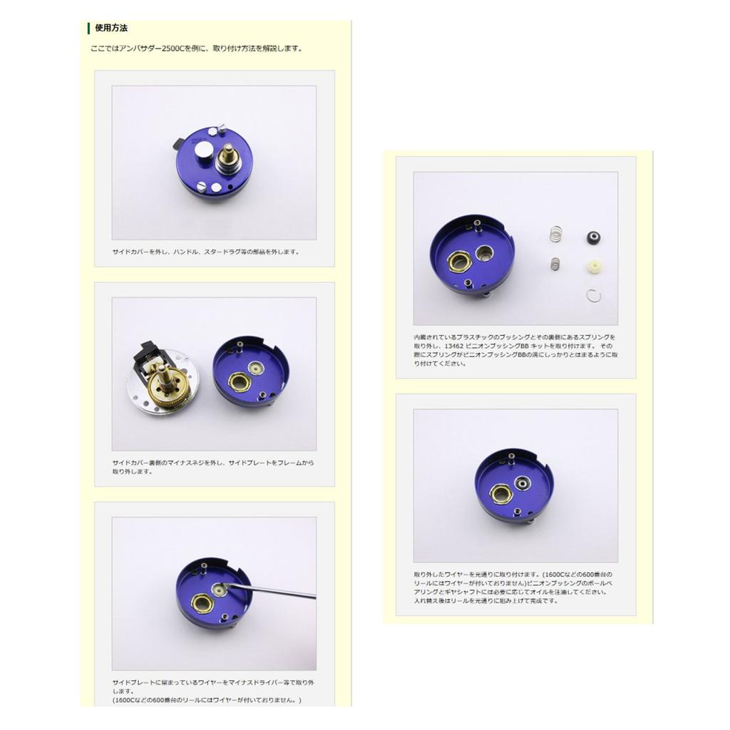 Комплект втулок шестерни Avail Reel 13462 BB Kit pg_bb_13462