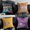 Cartoon Anime DEVILS LINE-L Pillow Case Anti-dustmite Pillowcase Invisible Zipper Silky Short Plush Sofa Cushion Cover