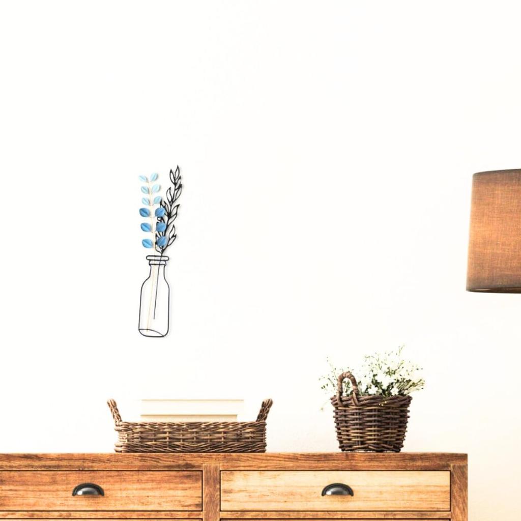 Kawabata Trading Stylish Wall Decor, Wall Hanging, Nordic Interior Wall Decoration, Wood and Iron, Perfect for Entryways, Living Rooms, Bedrooms,