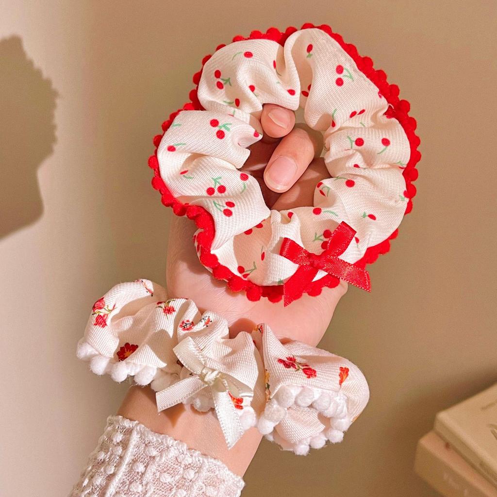 Сладкая вишня бант резинка для волос - Высокоэластичная резинка для волос для хвостика