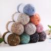 Colored Dots Plush Rainbow Thread DIY Crochet Knitting Soft Hand-woven  Scarf