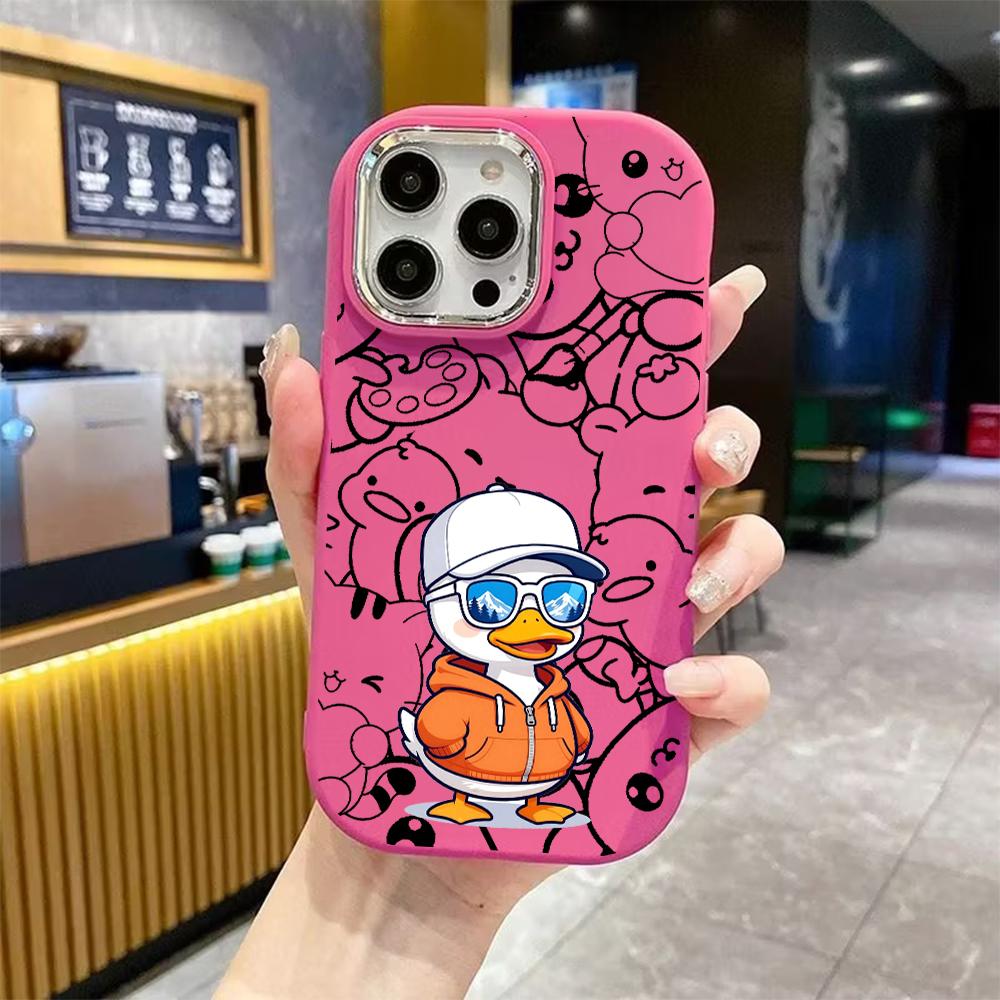 Чехол для телефона: 2D плоский, подходит для защитных чехлов iPhone 18, 17, 16, 15, 14, 13 Pro, модная крутая толстовка, утка, идеален на Рождество и Хэллоуин
