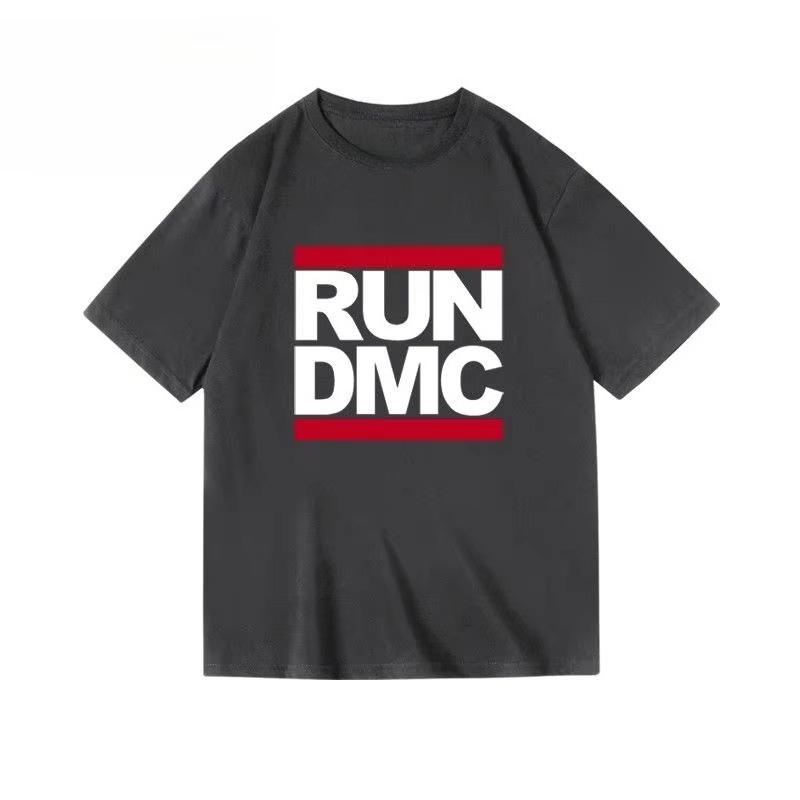 Американский модный бренд West Coast RUN с принтом DMC Rock Hip Hop Rap Мужская и женская футболка с коротким рукавом и круглым вырезом из чистого хлопка