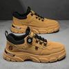 Autumn new breathable workwear shoes fashionable versatile high top boots men thick soled casual comfortable board shoes