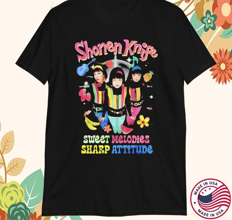 Коллекция Shonen Knife Sweet Melodies Sharp Attitude Футболка S-5XL PA358 Унисекс Футболка