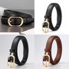 Minimalist Womens Pu Leather Belt With Alloy Pin Buckle For Casual And Office Wear