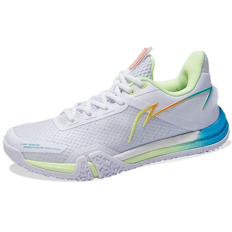 Кроссовки для бадминтона Li Ning Ground Flying SE из ткани с амортизацией, нескользящие, износостойкие, дышащие, легкие, с низким верхом, унисекс, белые AYZS014-2