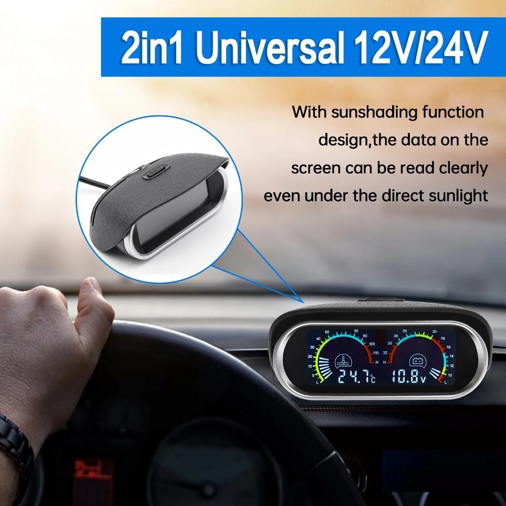 ЖК-дисплей Датчик температуры воды Цифровой вольтметр Датчик напряжения и температуры воды