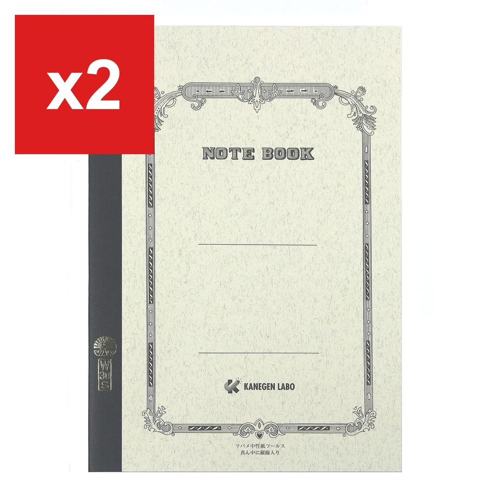 KANEGEN LABO x Tsubame Note Center-Line Notebook, Semi-B5, Made in Japan, Set of 3