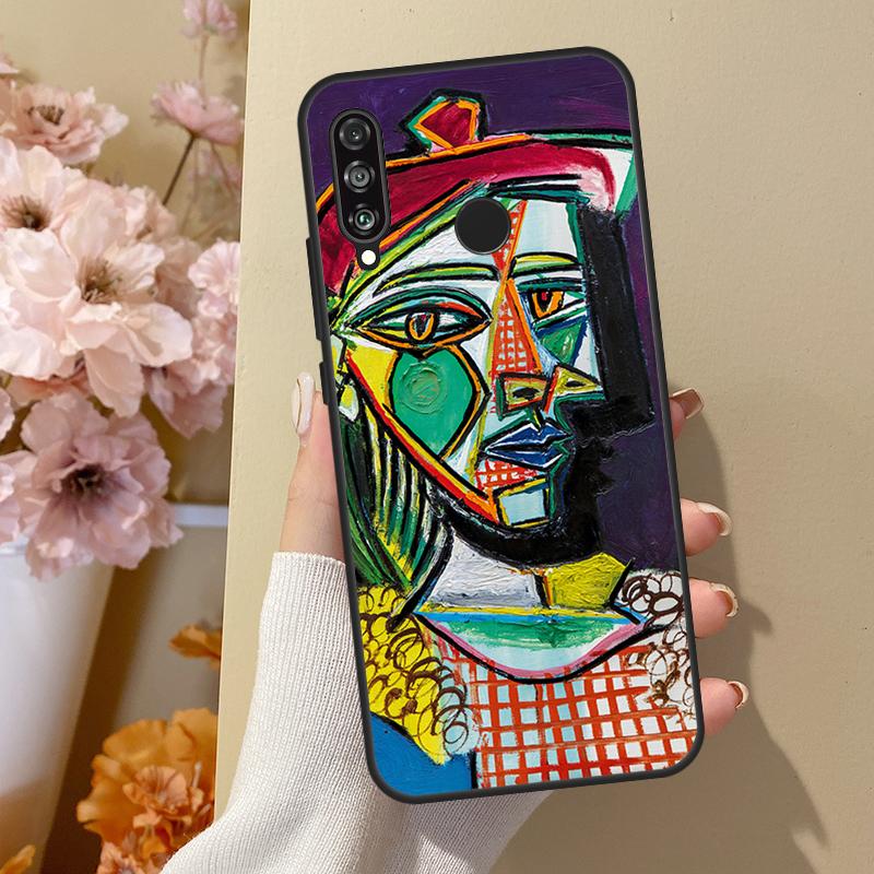 Painting Picasso Abstract Art Cover For Huawei P30 Lite P40 P20 P50 Pro Nova 5T P Smart 2019 Case For Honor 50 10i 8X