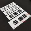 3D ABS Chrome S 63 Logo S63 Emblem Letters Sticker Car Trunk Badge Decal For S63 C217 Accessories