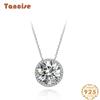 Tancise S925 Sterling Silver Zircon Luxury Personality Pendant Necklace Women's Classic Tide Sugar Full of Wild Clavicle Chain.
