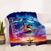1 шт., Мультяшное одеяло Disney Аладдин, Праздничный подарок другу, Мягкое плед-одеяло, Для улицы, Гостиной, Путешествий, Кемпинга