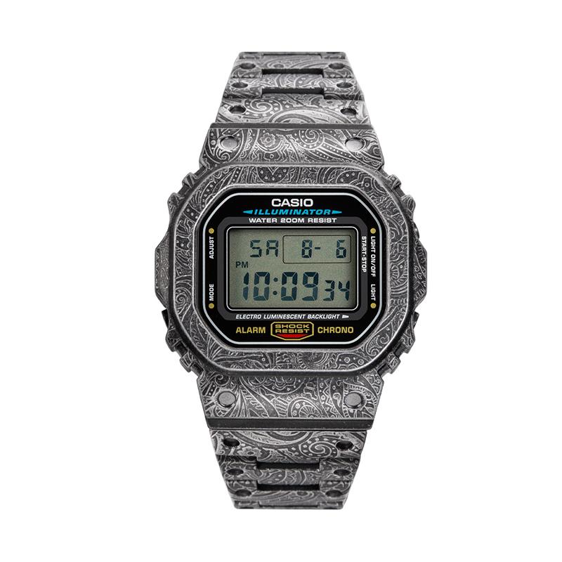 Casio Индивидуальные часы модифицированная серия электронный механизм Стальной ремешок мужские часы черный циферблат DW-5600UE-1GaiZhuang-(Team788-GaiZhuang-YaoGuoHua)