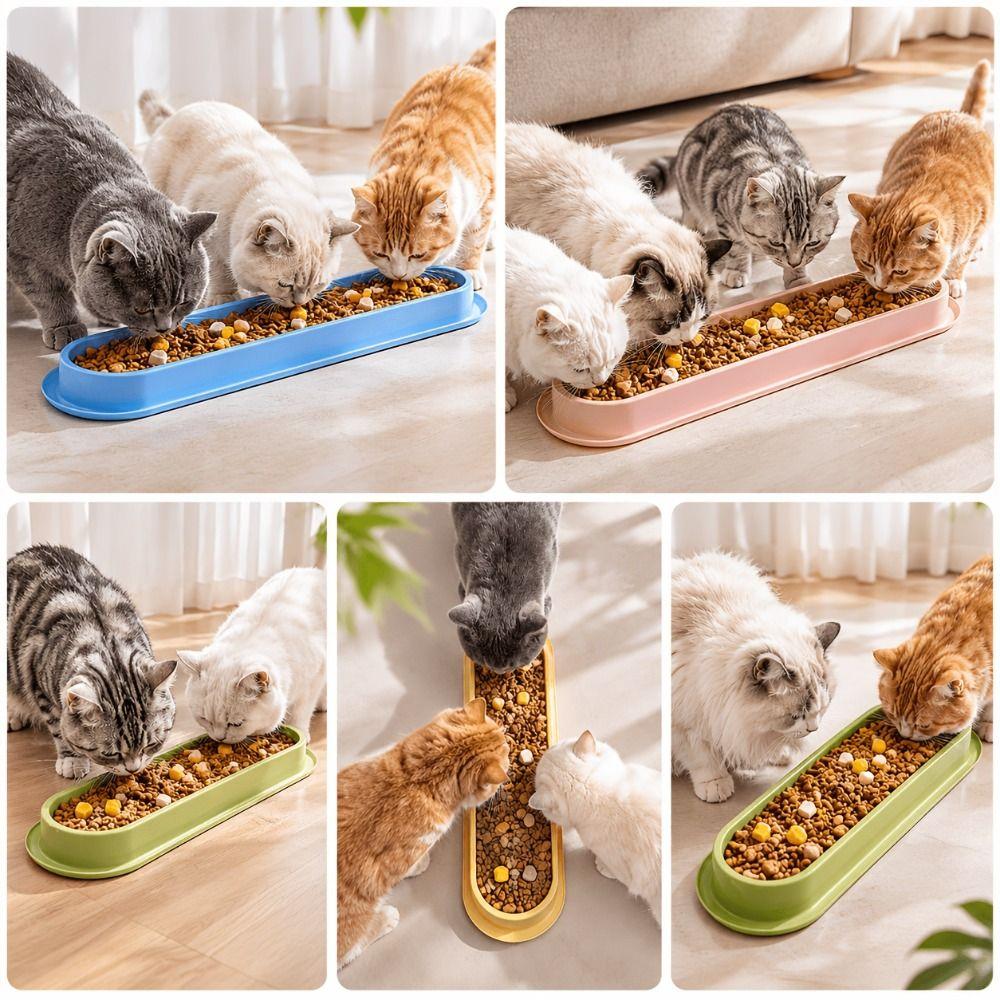 Tilted Neck Protection Pet Feeding Bowl Extra Long Cat Dog Feeder Cat Water Feeder Pet Household