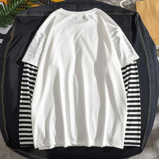 M Гардероб Студенческая рубашка Поддельные два предмета с круглым вырезом Простой повседневный весенний топ для школы