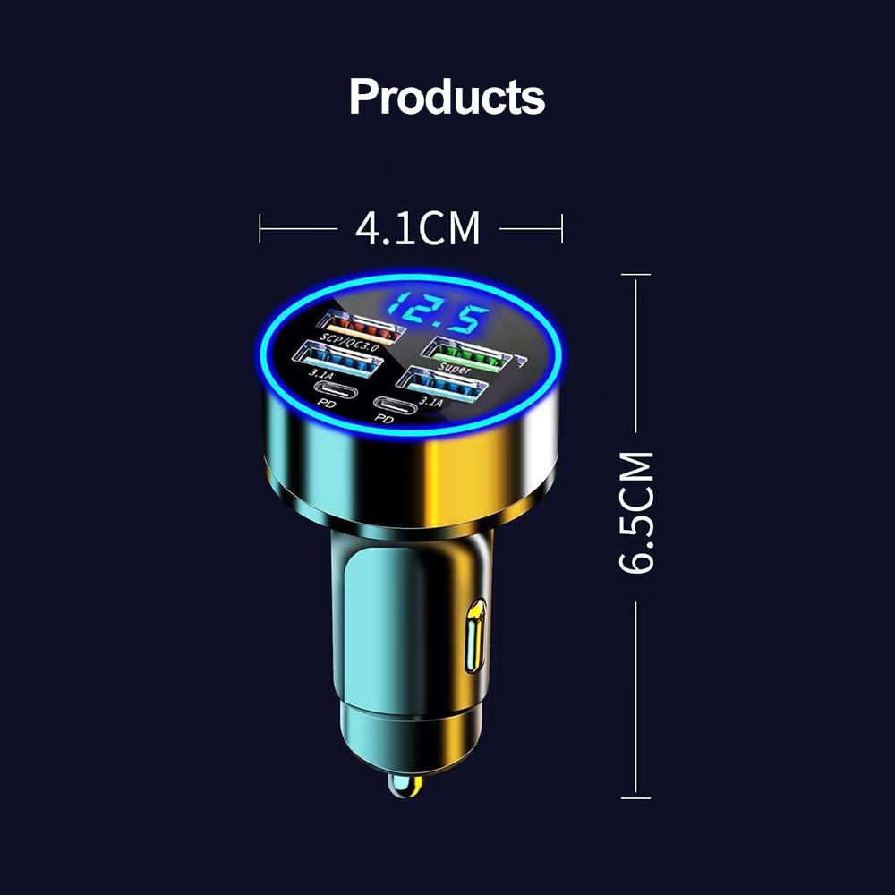 PD USB Type C USB телефон адаптер автомобильное зарядное устройство быстрая зарядка 66 Вт в машине для iPhone 13 Pro Xiaomi Huawei Samsung автомобильное быстрое зарядное устройство