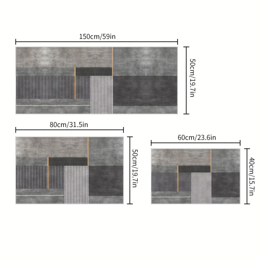 Minimalist Geometric Rugs Ideal For Hallways, Kitchen Mats, And Entrance Hall Doormats Durable And Easy-Care Home Décor