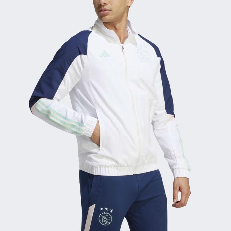 adidas AJAX AMSTERDAM TIRO 23 ПРЕДСТАВИТЕЛЬНАЯ ТРЕК-КУРТКА Куртки и пальто Мужские Белый HZ7767