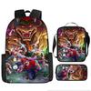 Large Capacity Backpack Set Super Mario Graphic Kids Backpack School Bag 3-Piece Set for Children