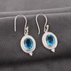 Swiss Blue Topaz Gemstone Earrings, 925 Sterling Silver Earrings Jewelry Handmade Earrings, Silver Jewelry For Gift