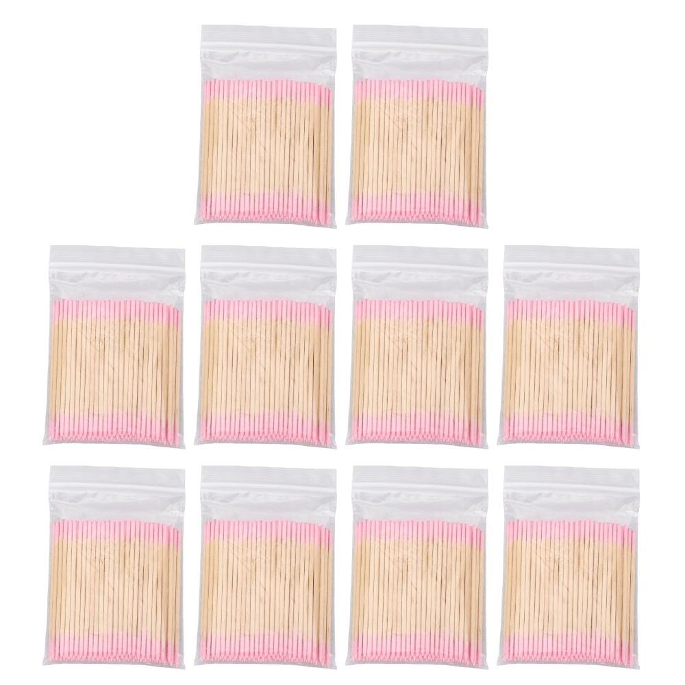 10 Bags Wooden Stick Body Double Pointed Cotton Swabs Electronic Equipment Gap Dust Removal