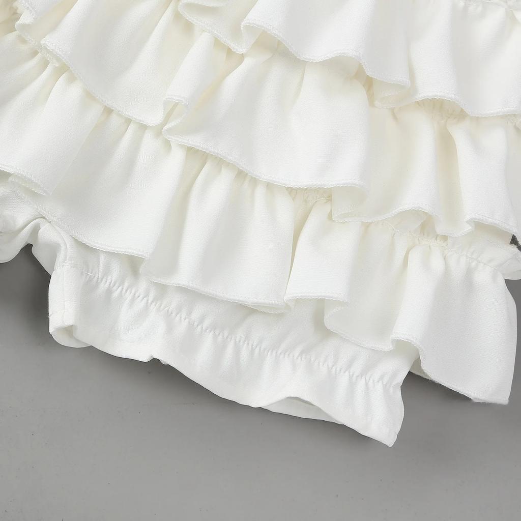 Летняя короткая многослойная юбка для девочек, модная универсальная школьная плиссированная юбка для детей-подростков, танцевальная юбка с высокой талией для детей 10-12 лет