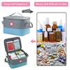 Pill Organizer Storage Bag with Handle Large Capacity Zipper Closure Waterproof Design Medication Travel Carrying Bag