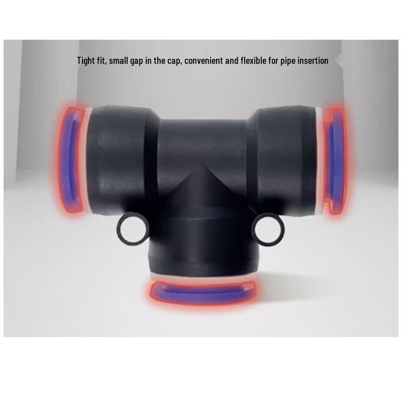 Hongze PE-8 Quick Connect Air Tube Tee Fitting