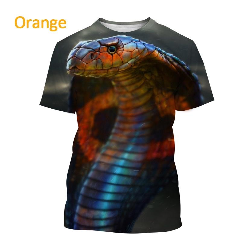 Футболка Cobra X Летняя мужская футболка с принтом животных Viper для мужчин и женщин, креативный повседневный уличный топ с коротким рукавом в стиле Харадзюку