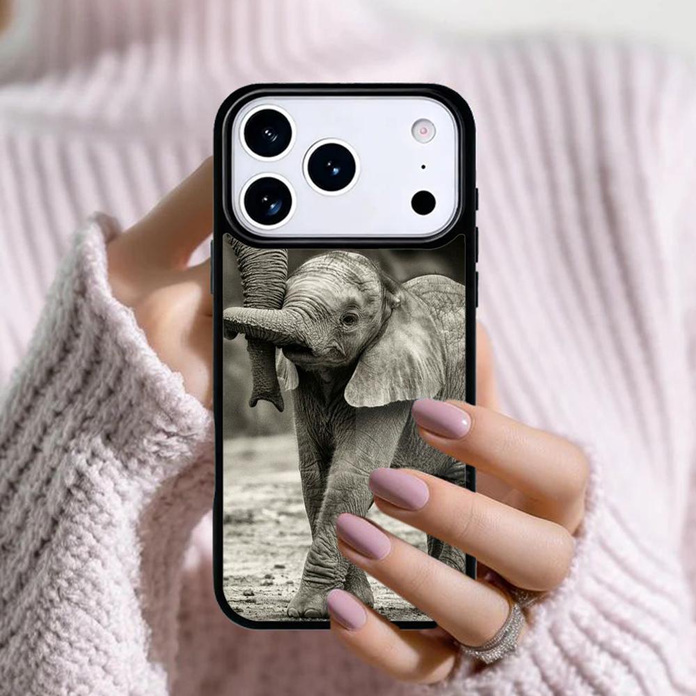 ADORABLE BABY ELEPHANT Phone Case For Apple iPhone 17 Air 16E 15 14 Plus 13 12 11 Pro Max Mini Funda Cover