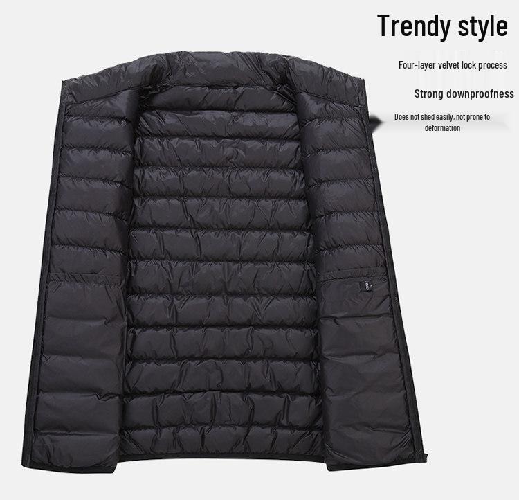 Мужская легкая пуховая куртка Woodpecker, зимняя, 2026, с воротником-стойкой, повседневная, теплая