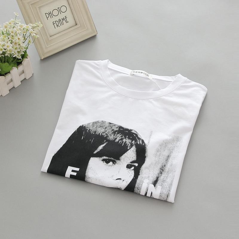 2017BF Style Portrait Print Short Sleeve T-Shirt