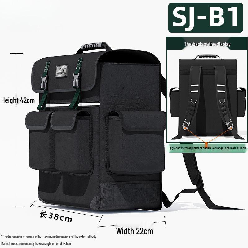 Electrician's Multifunctional Durable Canvas Tool Backpack