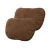KMMOTORS Car Neck Cushion Suede Long Distance Drive Neck Pillow Car Neck Cushion Neck Pad Set of 2 (Dark Brown)