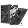 Galaxy Z Fold8 Case Full Coverage PC Shell With Stand Vegan Leather Back Magnetic Hinge Protection Drop Resistant