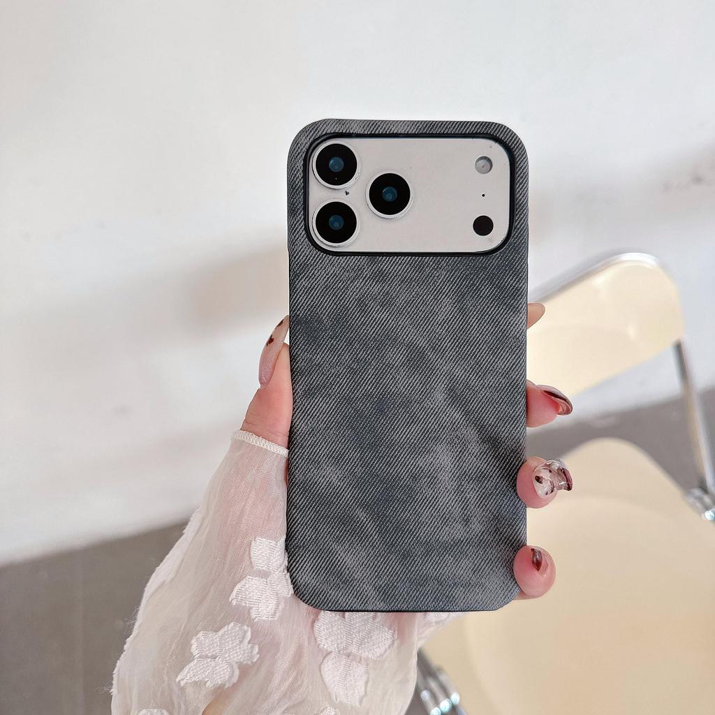 Чехол для iPhone 17 Pro Max из ткани с текстурой денима, подходит для 16 Pro, Жесткий чехол премиум-класса для iPhone 15.